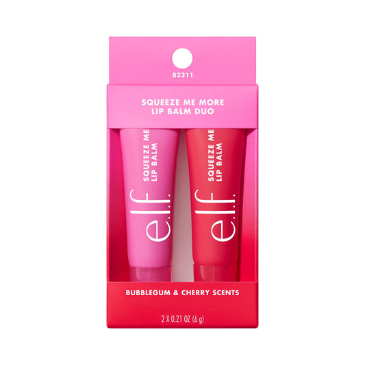 e.l.f. Squeeze Me Lip Balm Duo, Moisturizing Lip Balm for a Sheer Tint of Colour, Infused with Hyaluronic Acid, Vegan & Cruelty-Free, MINT/CHOCOLATE