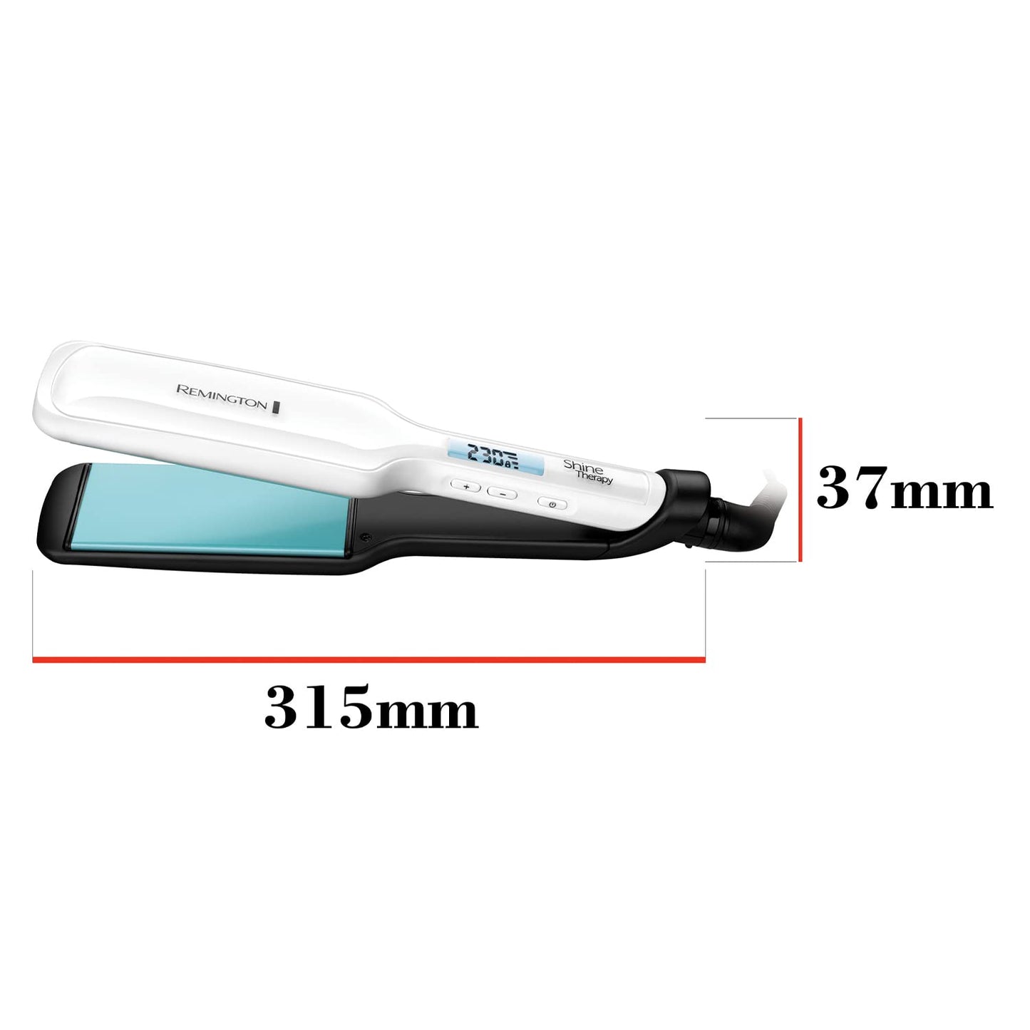 Remington Shine Therapy Hair Straightener with Advanced Ceramic coating infused with Moroccan Argan Oil for sleek & smooth glide, Floating plates, Digital display, 9 settings 150°C–230°C, S8500