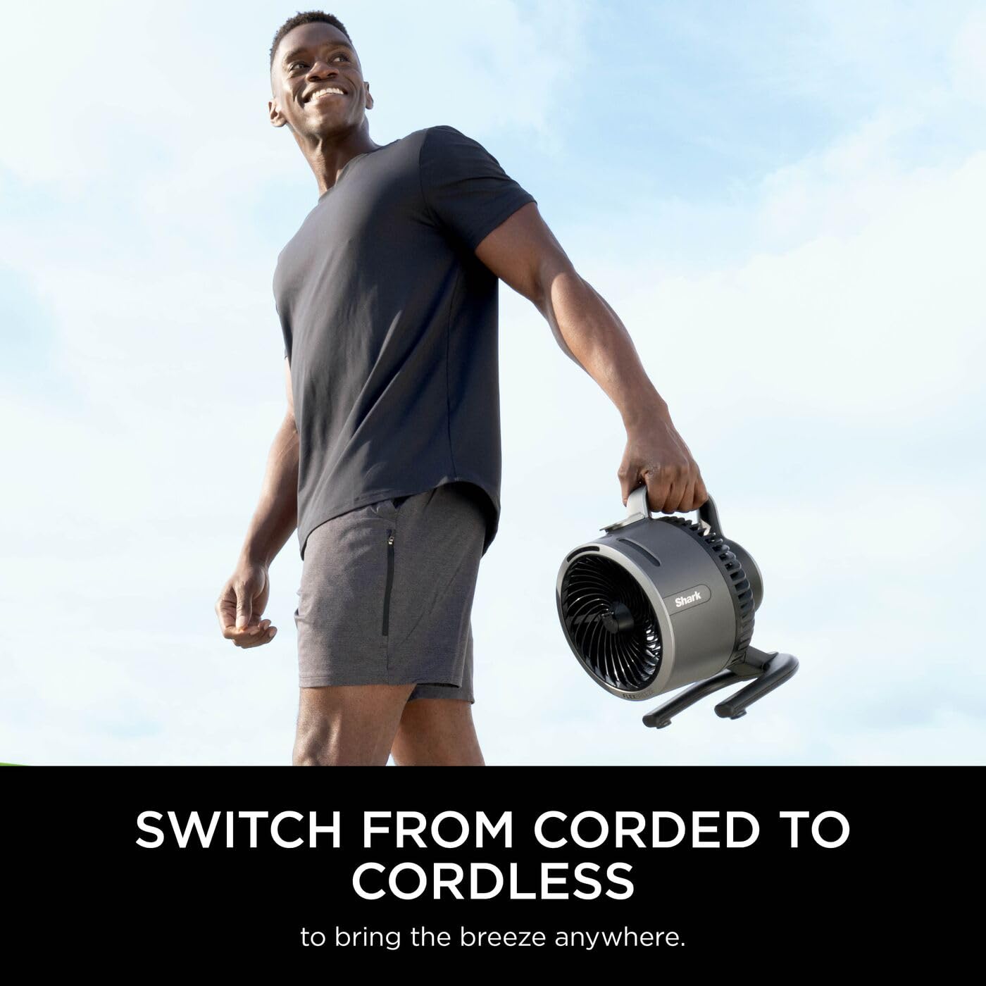 Shark FlexBreeze HydroGo Cordless Fan, Powerful Portable Fan with Misting, Indoor & Outdoor Cooling, Quiet & Durable, Compact & Lightweight, 5 Speed Settings, Lilac FA050UKLV