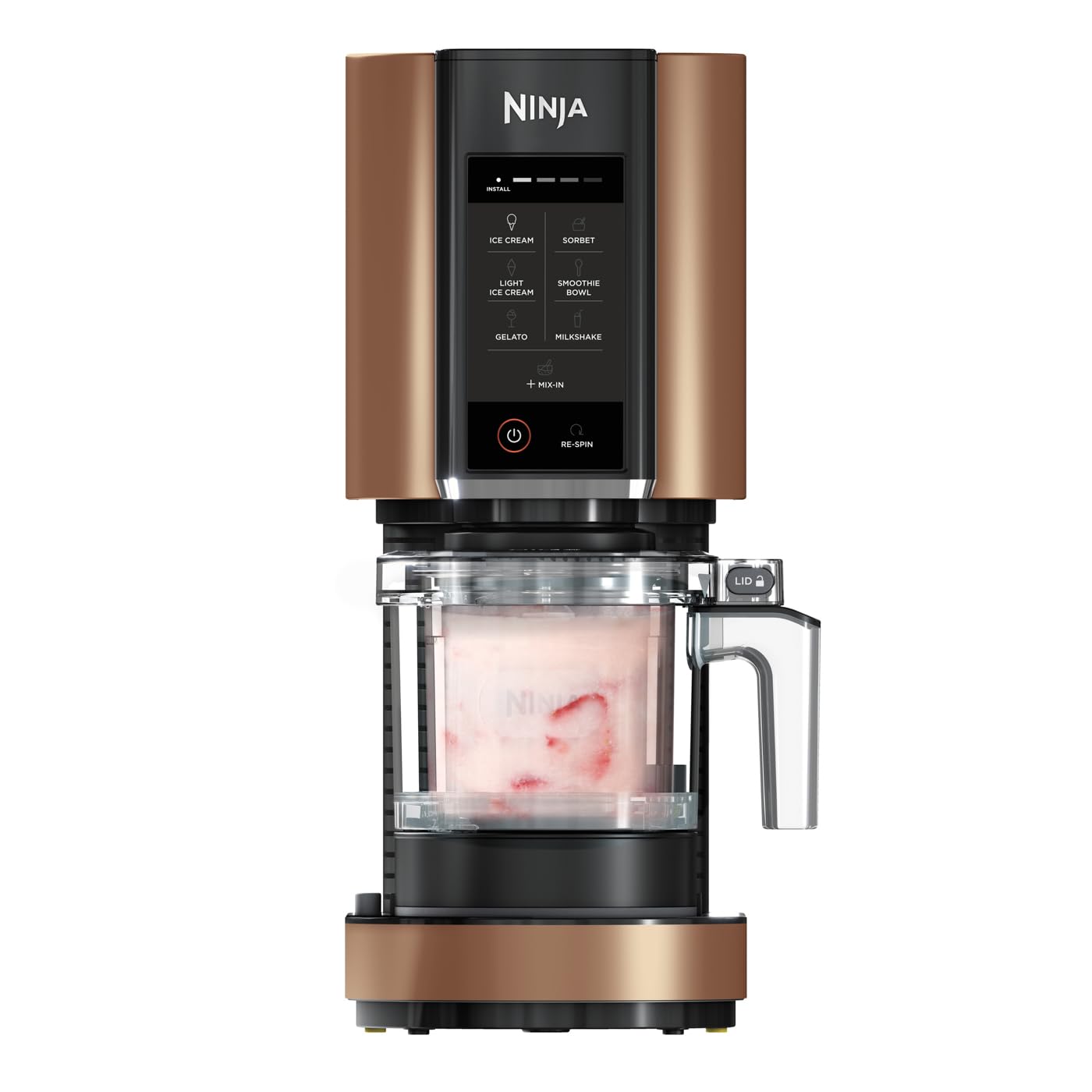 Ninja CREAMi Ice Cream Maker & Frozen Dessert Maker with 3 Tubs, 7 Programs, Makes Ice Cream, Gelato, Sorbet, Smoothie Bowl, Milkshakes and more, Black/Silver, Makes 1.4L of Ice Cream, NC300UK