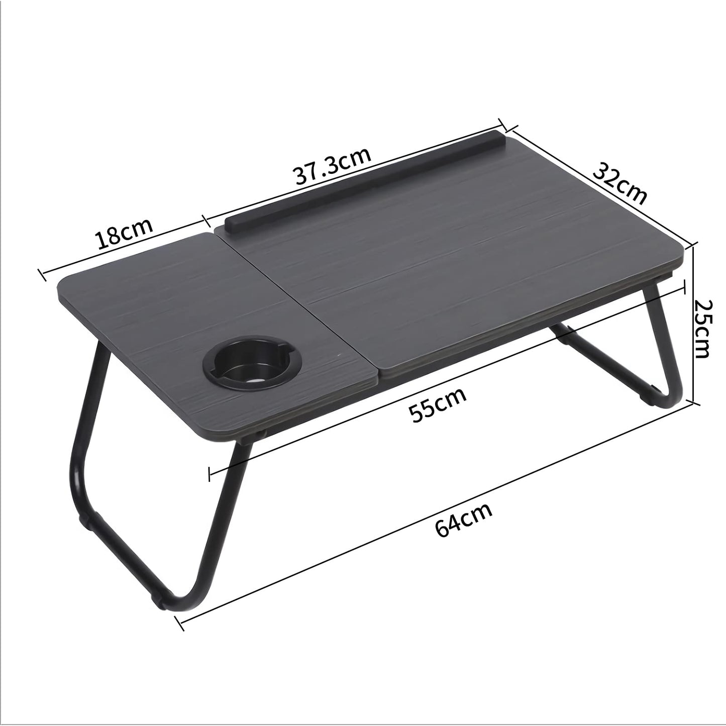 Laptop Desk, Laptop Bed Table with Foldable Legs & Cup Slot, Reading Holder Notebook Stand Breakfast Bed Tray Book Holder for Sofa, Bed, Terrace, Balcony