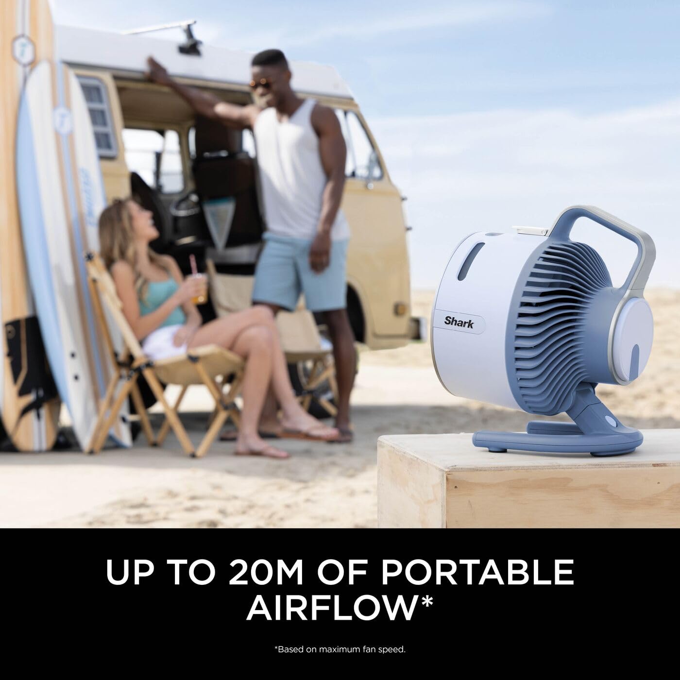 Shark FlexBreeze HydroGo Cordless Fan, Powerful Portable Fan with Misting, Indoor & Outdoor Cooling, Quiet & Durable, Compact & Lightweight, 5 Speed Settings, Lilac FA050UKLV