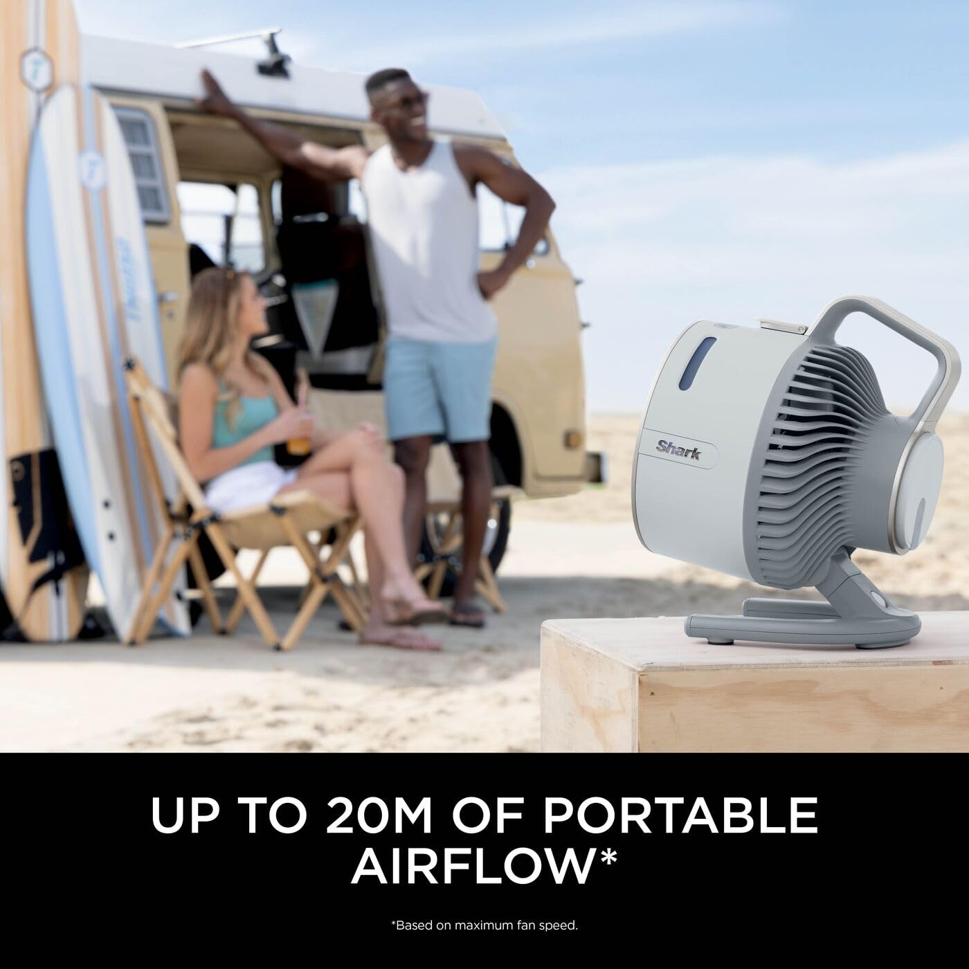 Shark FlexBreeze HydroGo Cordless Fan, Powerful Portable Fan with Misting, Indoor & Outdoor Cooling, Quiet & Durable, Compact & Lightweight, 5 Speed Settings, Lilac FA050UKLV