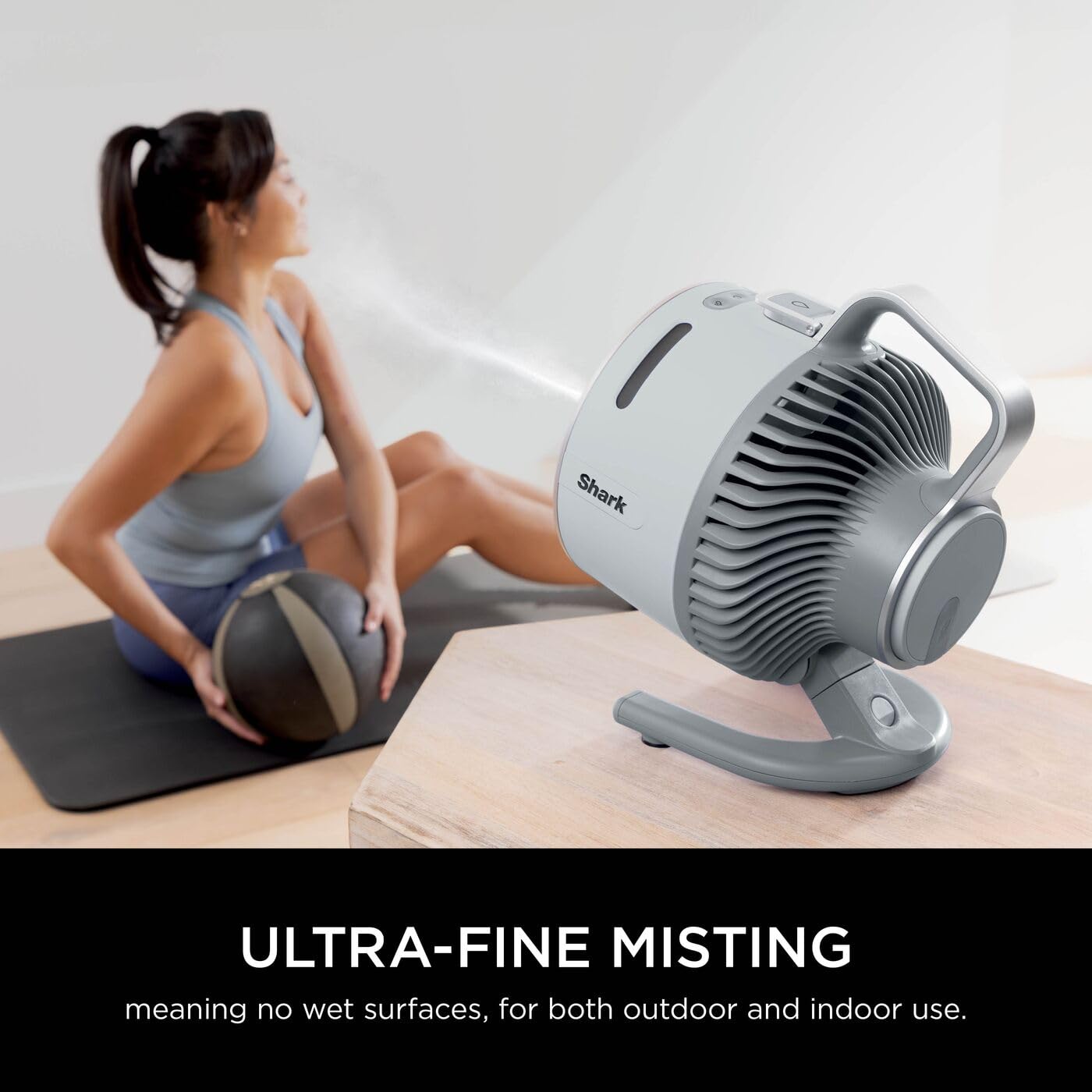 Shark FlexBreeze HydroGo Cordless Fan, Powerful Portable Fan with Misting, Indoor & Outdoor Cooling, Quiet & Durable, Compact & Lightweight, 5 Speed Settings, Lilac FA050UKLV