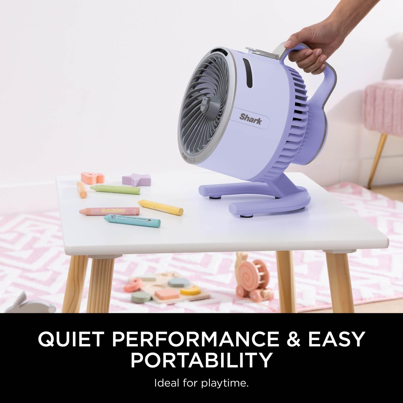 Shark FlexBreeze HydroGo Cordless Fan, Powerful Portable Fan with Misting, Indoor & Outdoor Cooling, Quiet & Durable, Compact & Lightweight, 5 Speed Settings, Lilac FA050UKLV