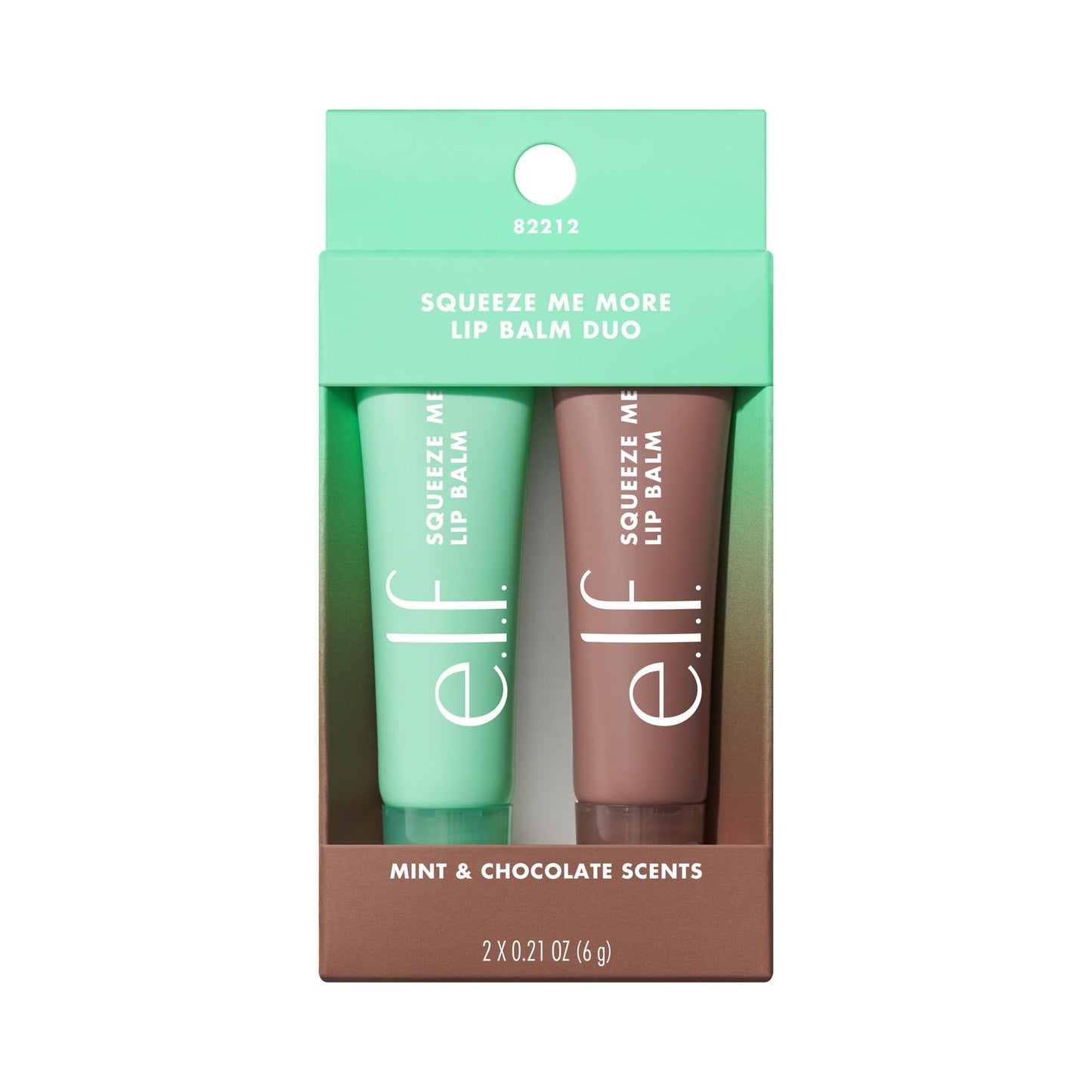 e.l.f. Squeeze Me Lip Balm Duo, Moisturizing Lip Balm for a Sheer Tint of Colour, Infused with Hyaluronic Acid, Vegan & Cruelty-Free, MINT/CHOCOLATE