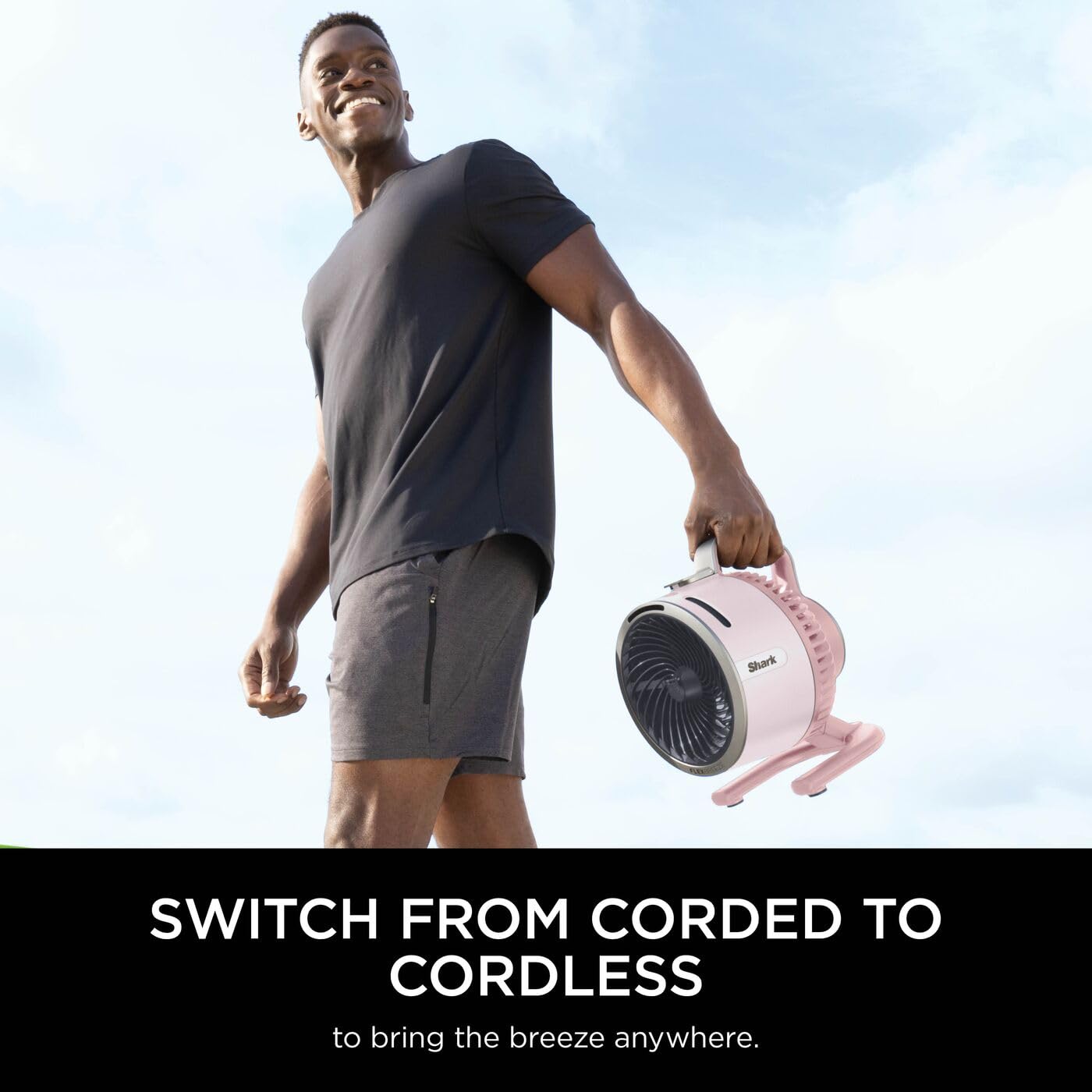 Shark FlexBreeze HydroGo Cordless Fan, Powerful Portable Fan with Misting, Indoor & Outdoor Cooling, Quiet & Durable, Compact & Lightweight, 5 Speed Settings, Lilac FA050UKLV