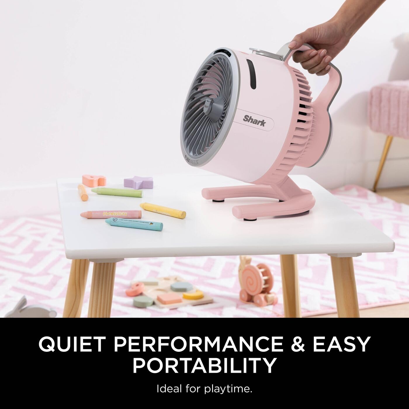Shark FlexBreeze HydroGo Cordless Fan, Powerful Portable Fan with Misting, Indoor & Outdoor Cooling, Quiet & Durable, Compact & Lightweight, 5 Speed Settings, Lilac FA050UKLV