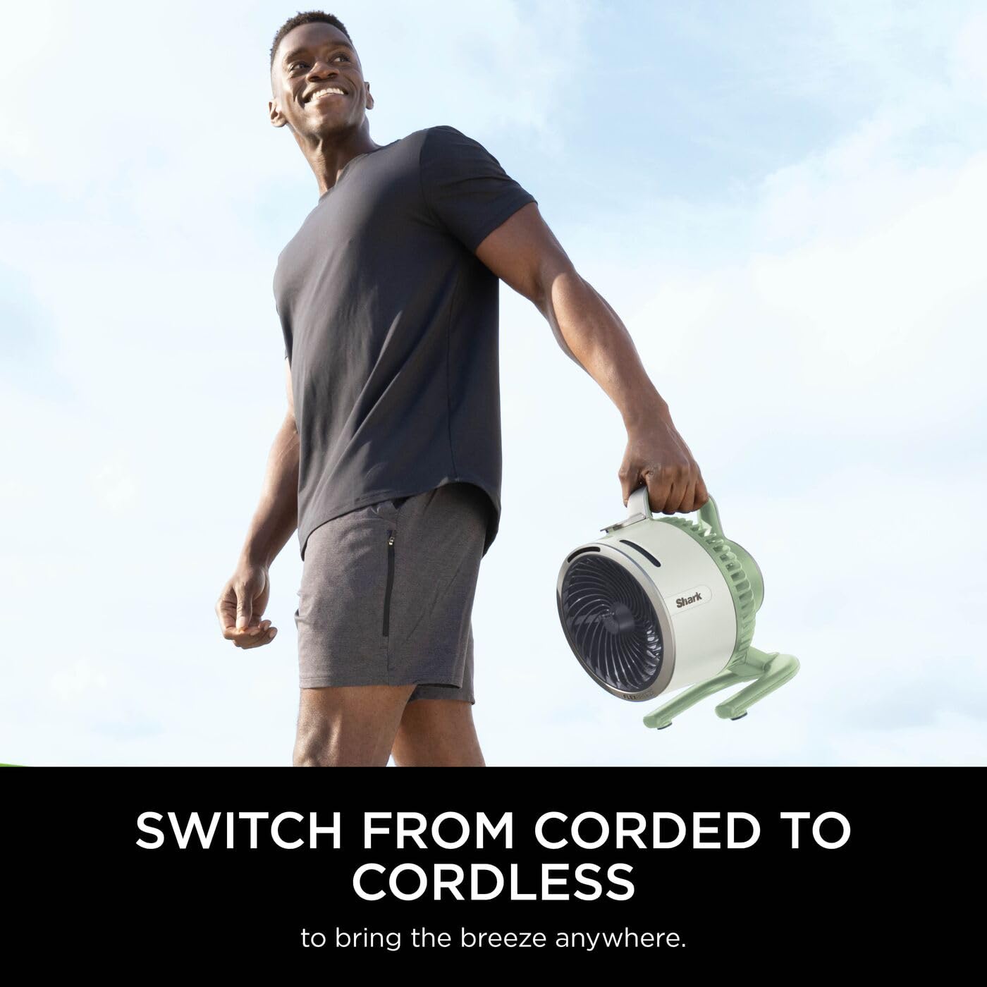 Shark FlexBreeze HydroGo Cordless Fan, Powerful Portable Fan with Misting, Indoor & Outdoor Cooling, Quiet & Durable, Compact & Lightweight, 5 Speed Settings, Lilac FA050UKLV