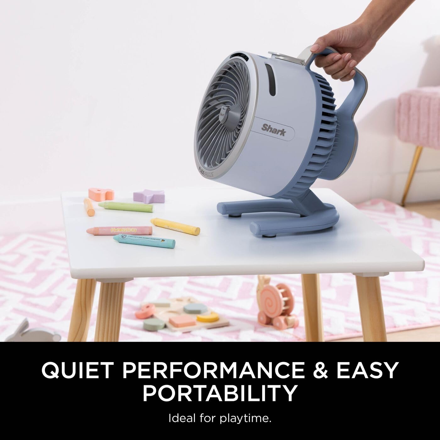 Shark FlexBreeze HydroGo Cordless Fan, Powerful Portable Fan with Misting, Indoor & Outdoor Cooling, Quiet & Durable, Compact & Lightweight, 5 Speed Settings, Lilac FA050UKLV