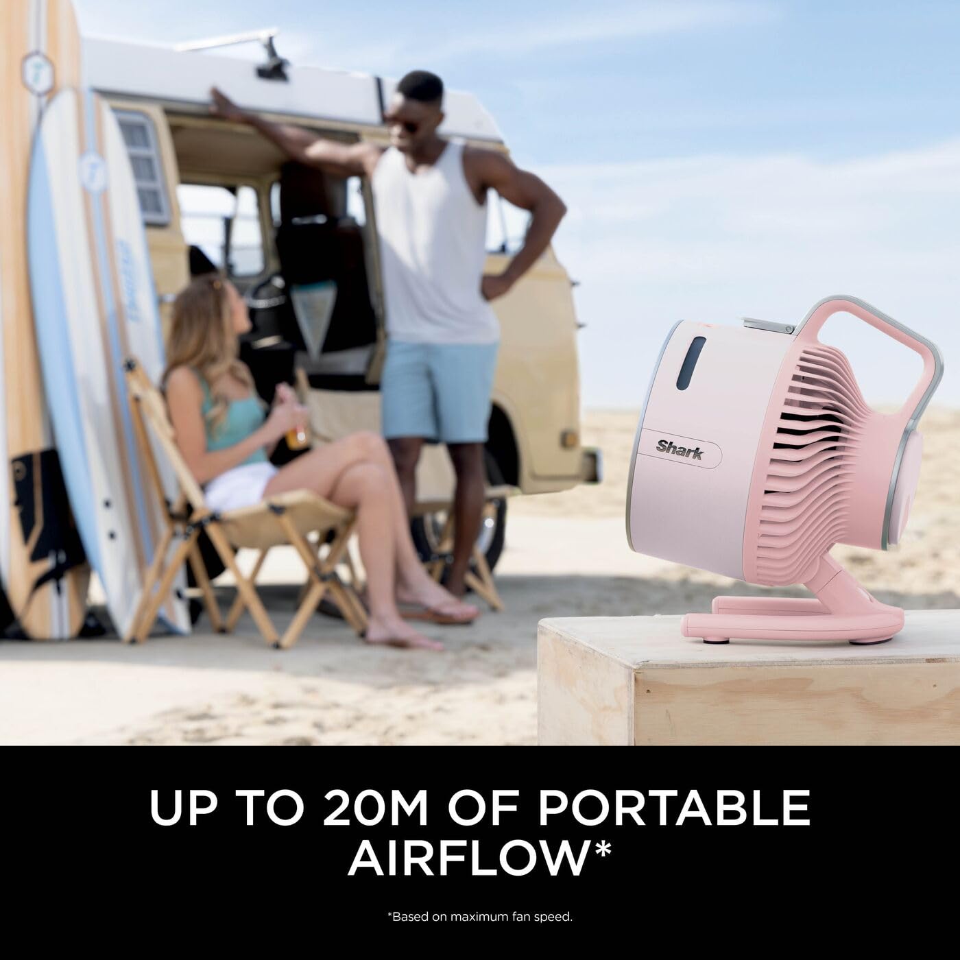 Shark FlexBreeze HydroGo Cordless Fan, Powerful Portable Fan with Misting, Indoor & Outdoor Cooling, Quiet & Durable, Compact & Lightweight, 5 Speed Settings, Lilac FA050UKLV