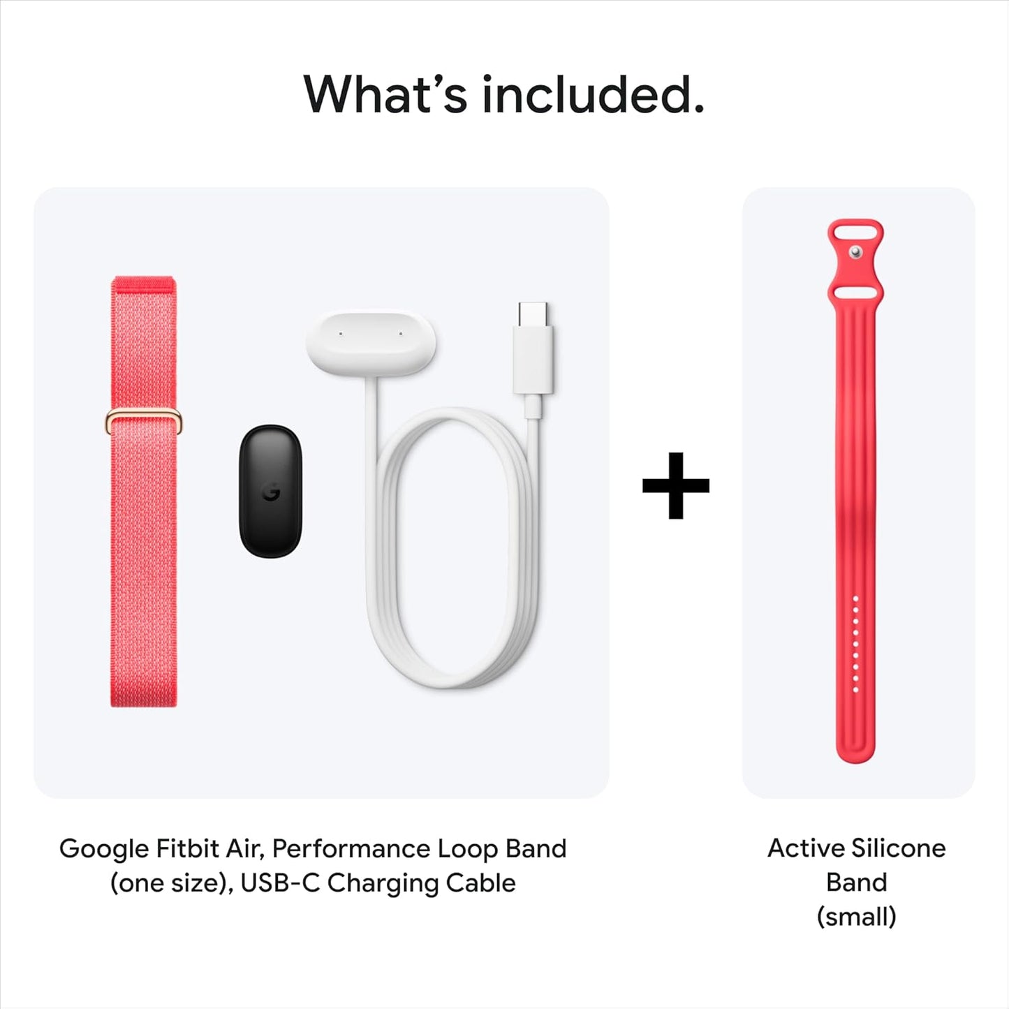 Google Fitbit Air - Screenless Activity Tracker with Fitness, Heart Rate, and Sleep Tracking - Works with iOS and Android - Obsidian + Fitbit Air Active Band - Berry, Small