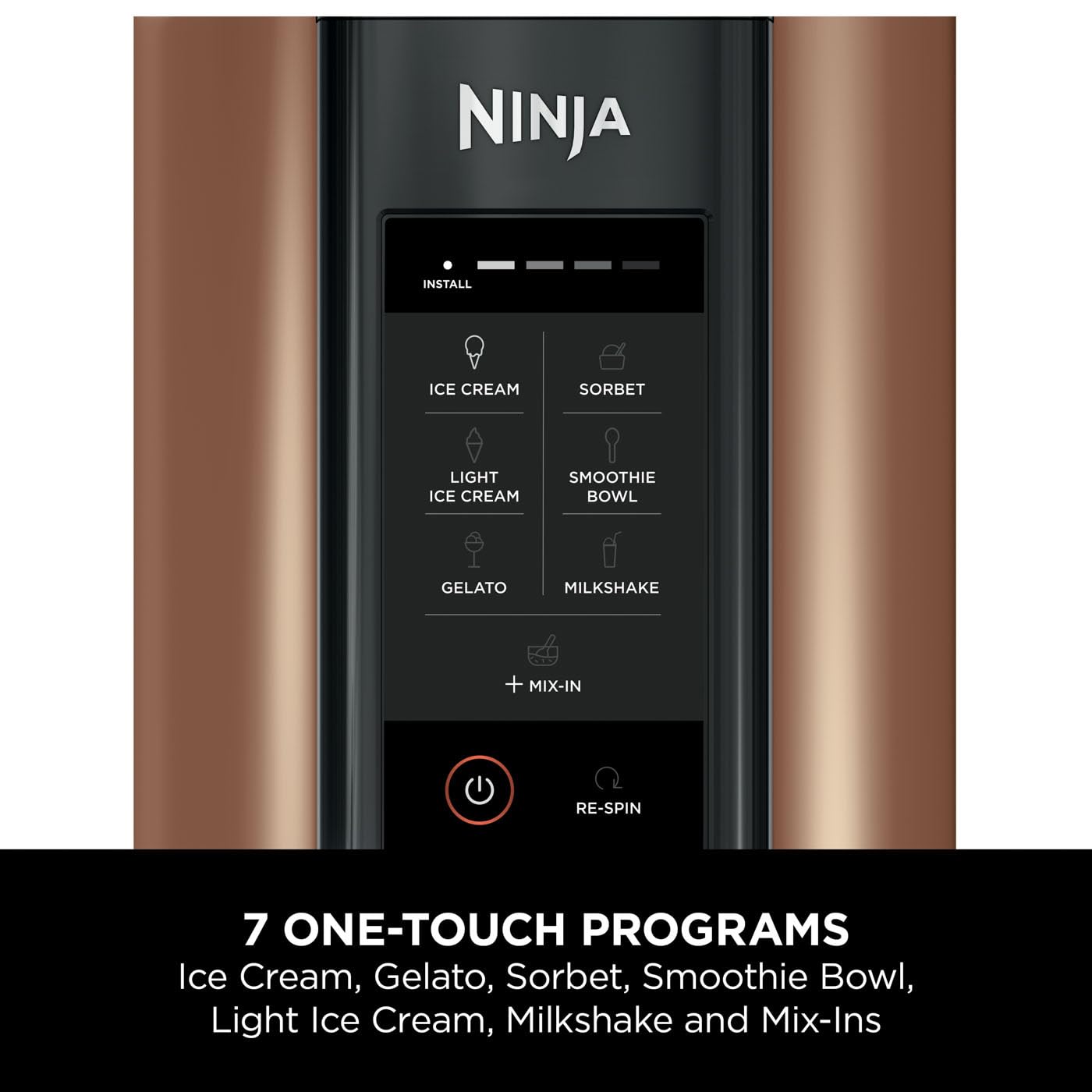 Ninja CREAMi Ice Cream Maker & Frozen Dessert Maker with 3 Tubs, 7 Programs, Makes Ice Cream, Gelato, Sorbet, Smoothie Bowl, Milkshakes and more, Black/Silver, Makes 1.4L of Ice Cream, NC300UK