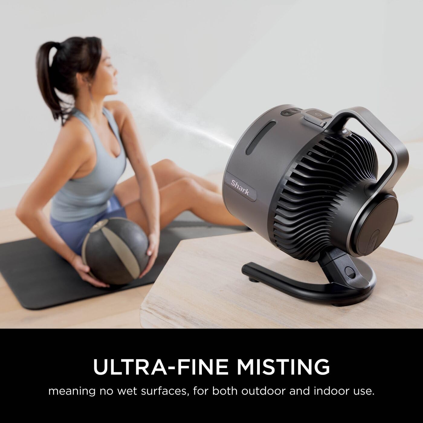 Shark FlexBreeze HydroGo Cordless Fan, Powerful Portable Fan with Misting, Indoor & Outdoor Cooling, Quiet & Durable, Compact & Lightweight, 5 Speed Settings, Lilac FA050UKLV