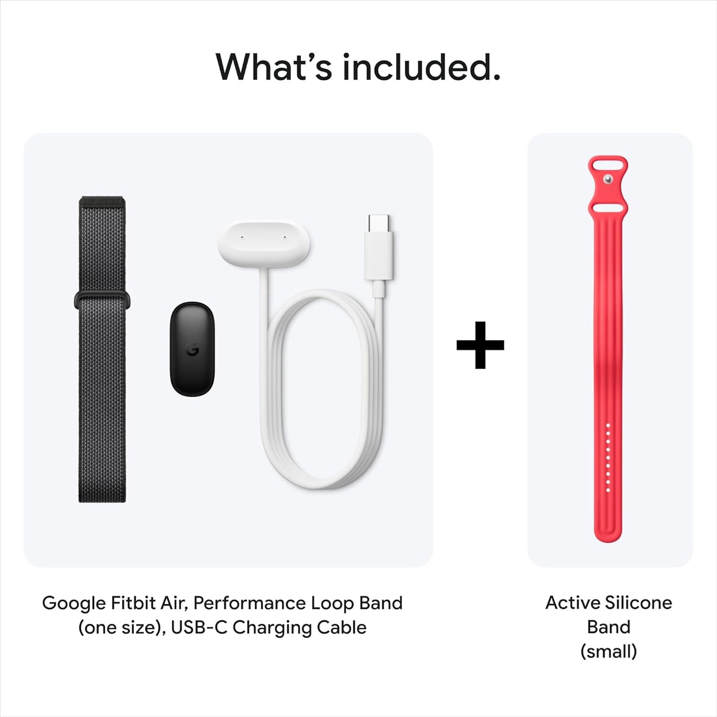 Google Fitbit Air - Screenless Activity Tracker with Fitness, Heart Rate, and Sleep Tracking - Works with iOS and Android - Obsidian + Fitbit Air Active Band - Berry, Small