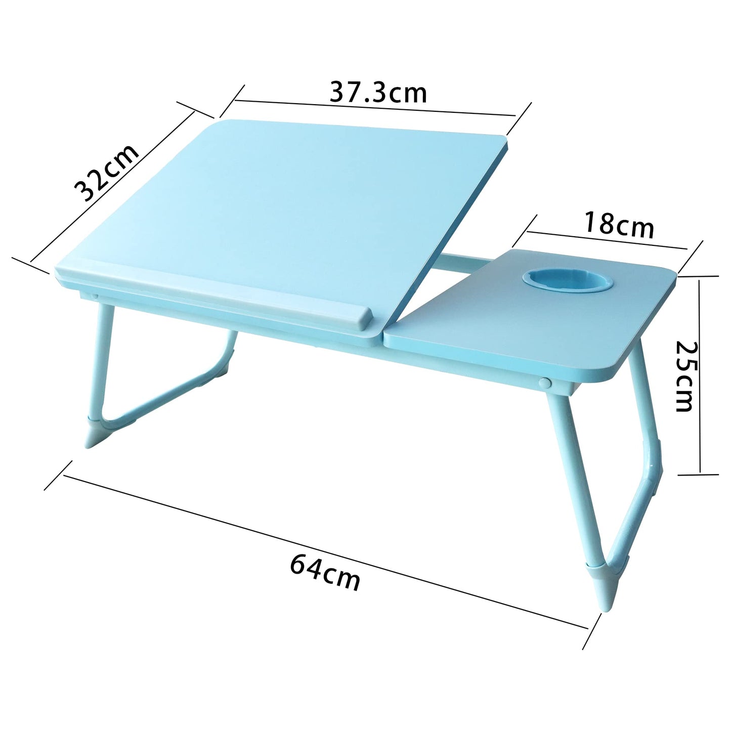 Laptop Desk, Laptop Bed Table with Foldable Legs & Cup Slot, Reading Holder Notebook Stand Breakfast Bed Tray Book Holder for Sofa, Bed, Terrace, Balcony