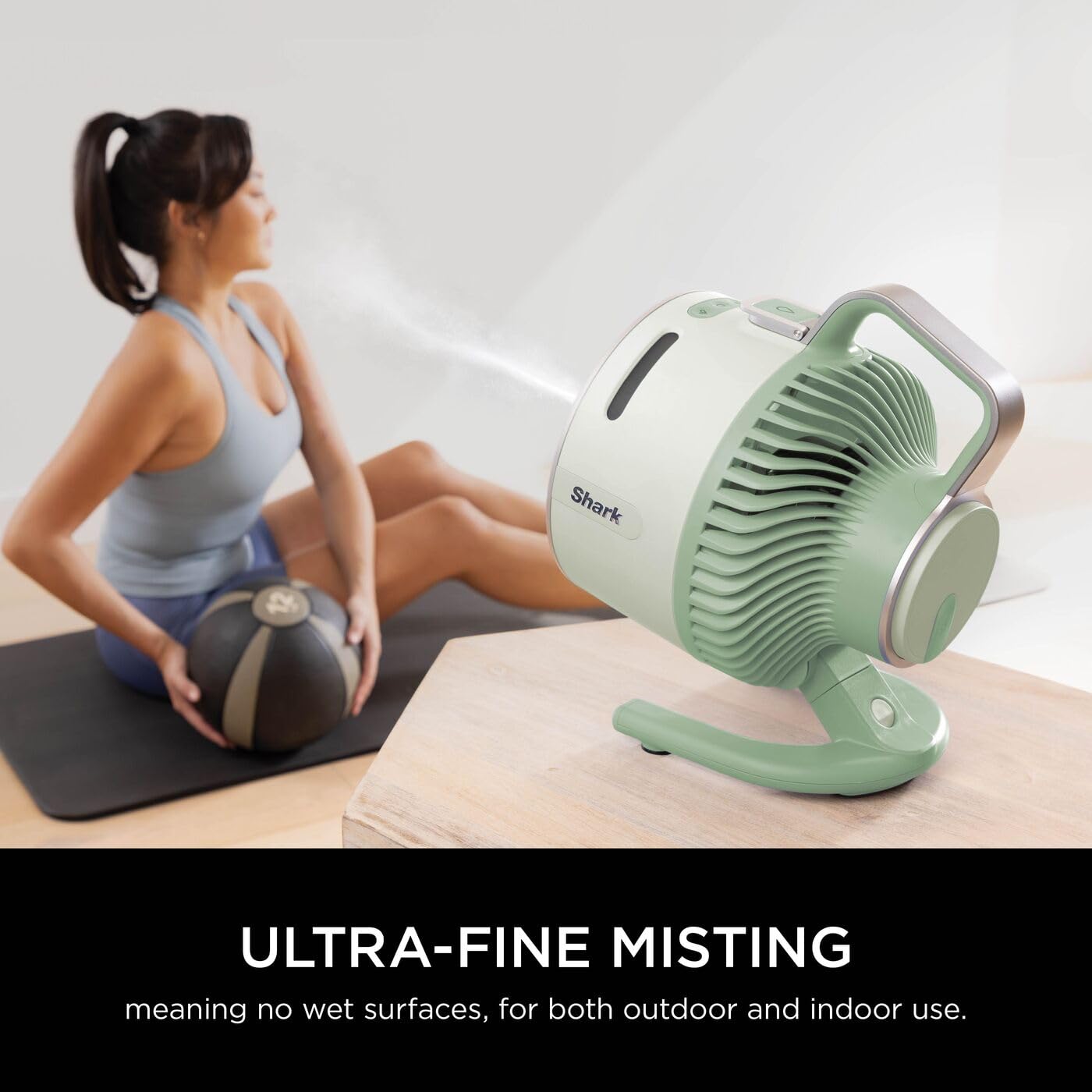 Shark FlexBreeze HydroGo Cordless Fan, Powerful Portable Fan with Misting, Indoor & Outdoor Cooling, Quiet & Durable, Compact & Lightweight, 5 Speed Settings, Lilac FA050UKLV