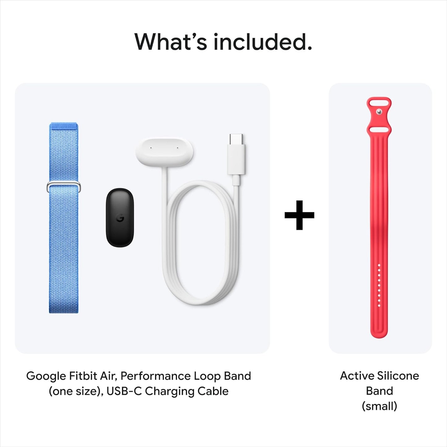 Google Fitbit Air - Screenless Activity Tracker with Fitness, Heart Rate, and Sleep Tracking - Works with iOS and Android - Obsidian + Fitbit Air Active Band - Berry, Small