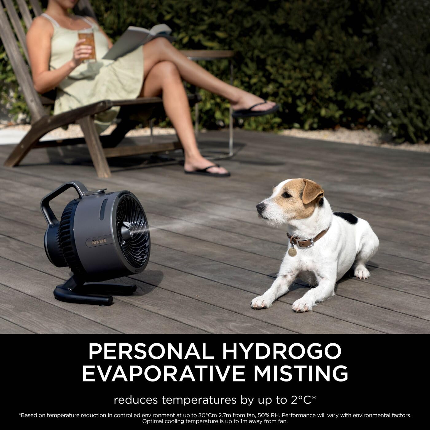 Shark FlexBreeze HydroGo Cordless Fan, Powerful Portable Fan with Misting, Indoor & Outdoor Cooling, Quiet & Durable, Compact & Lightweight, 5 Speed Settings, Lilac FA050UKLV