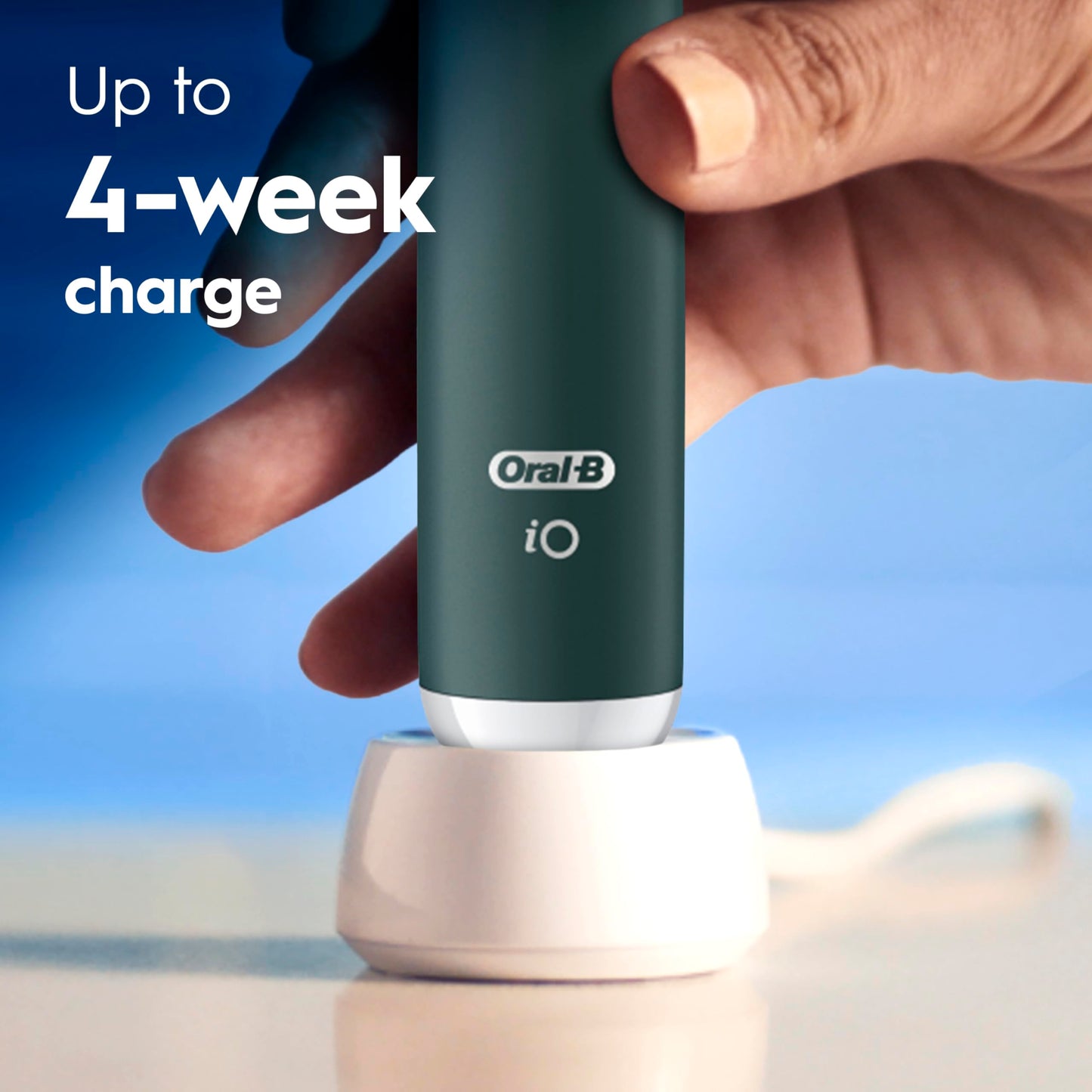 Oral-B iO2 Electric Toothbrush, Night Black - Long-Lasting Battery for Travel, Includes Gentle Care Brush Head, Travel Case and Refill Holder, Easy Switch to Electric Brushing, UK Two Pin Plug