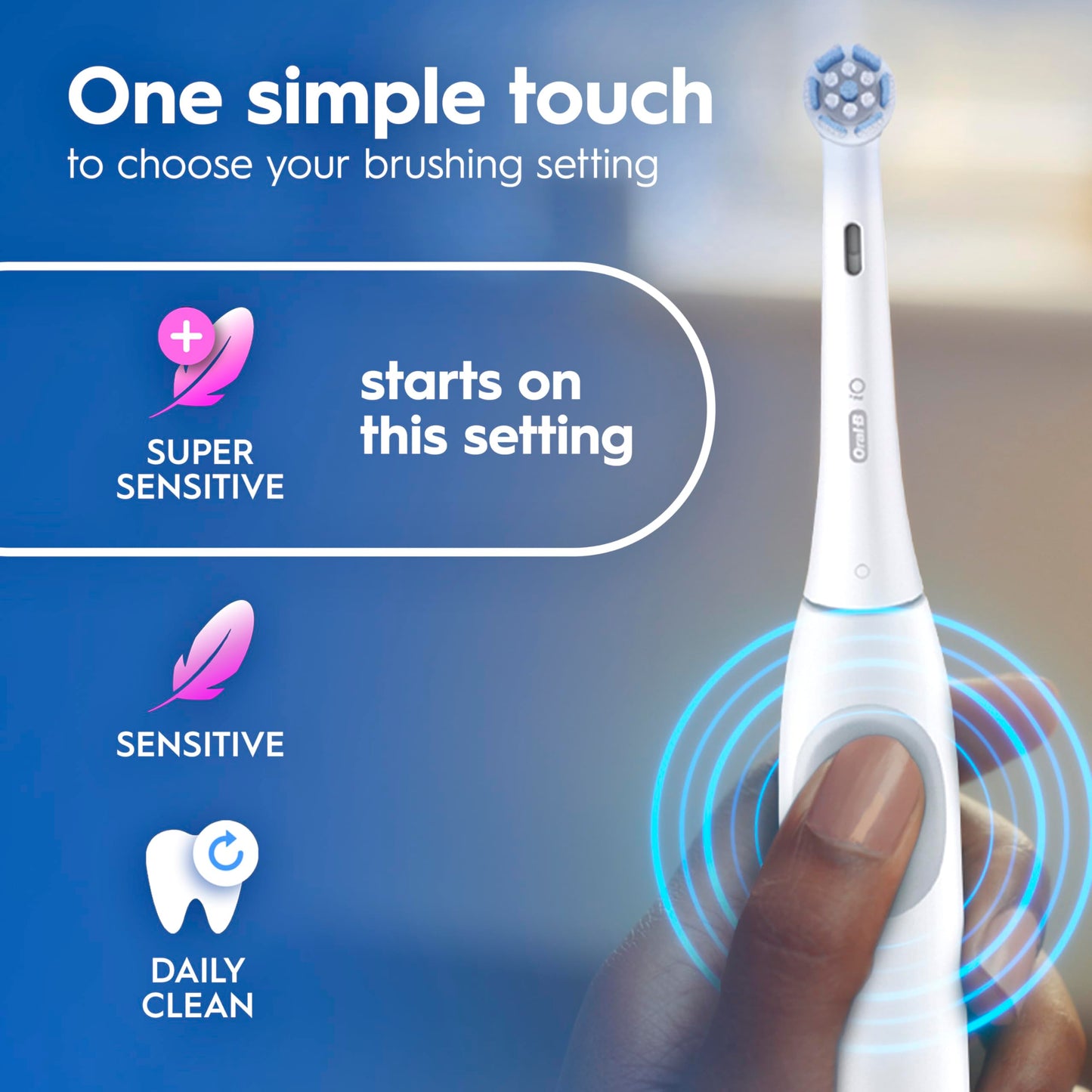 Oral-B iO2 Electric Toothbrush, Night Black - Long-Lasting Battery for Travel, Includes Gentle Care Brush Head, Travel Case and Refill Holder, Easy Switch to Electric Brushing, UK Two Pin Plug