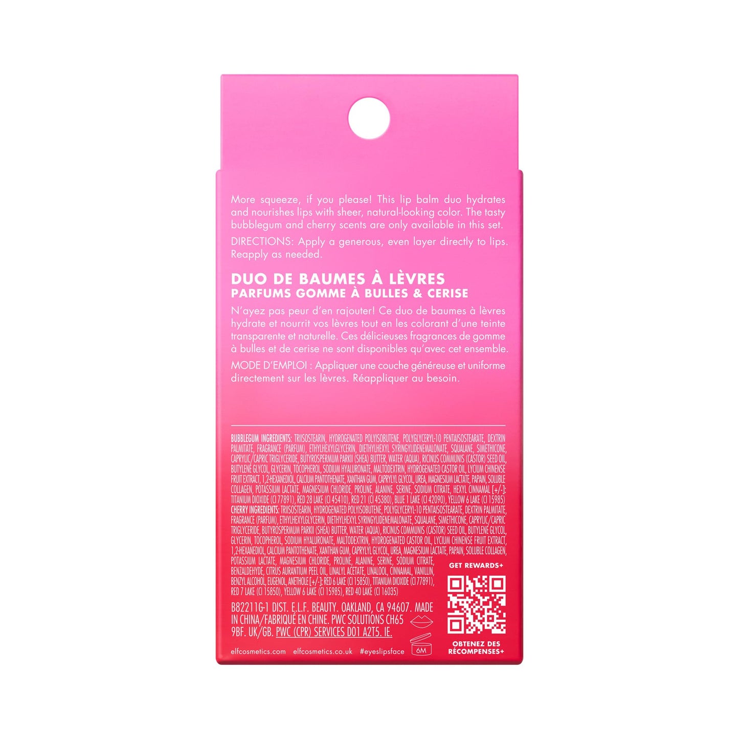 e.l.f. Squeeze Me Lip Balm Duo, Moisturizing Lip Balm for a Sheer Tint of Colour, Infused with Hyaluronic Acid, Vegan & Cruelty-Free, MINT/CHOCOLATE