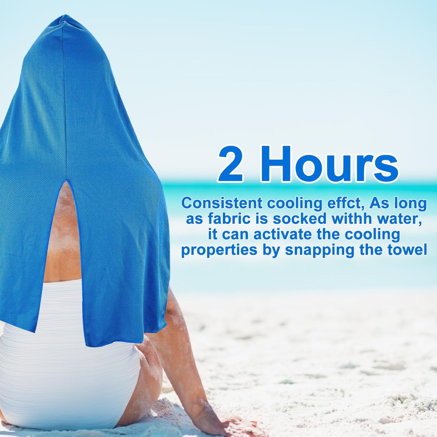 WIURGOHA 6 Pack Cooling Towels for Neck and Face,Microfiber Cooling Gym Towels,Soft Cooling Neck Towels Rags Cooling Neck Wraps Sweat Towel for Sports,Gym,Yoga,Workout,Running,Camping(40"x12")