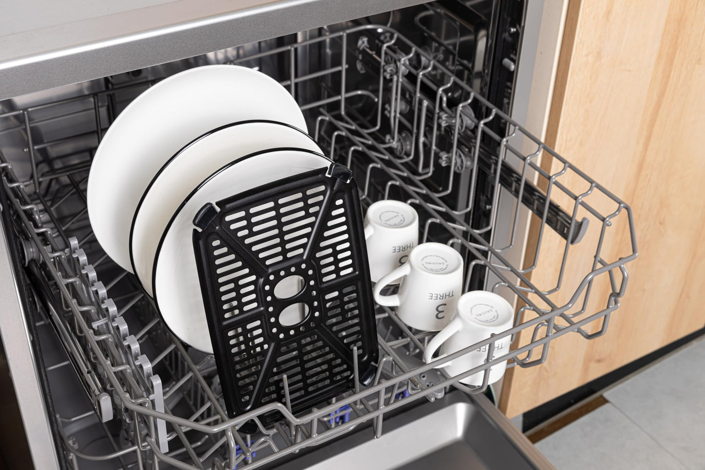 Linsar - Dual Zone Air Fryer - with Double Chamber - 8L Air Fryer 2 Baskets - with Viewing Window - Touch Screen - 9 Presets - Sync Ready Technology (Grey)